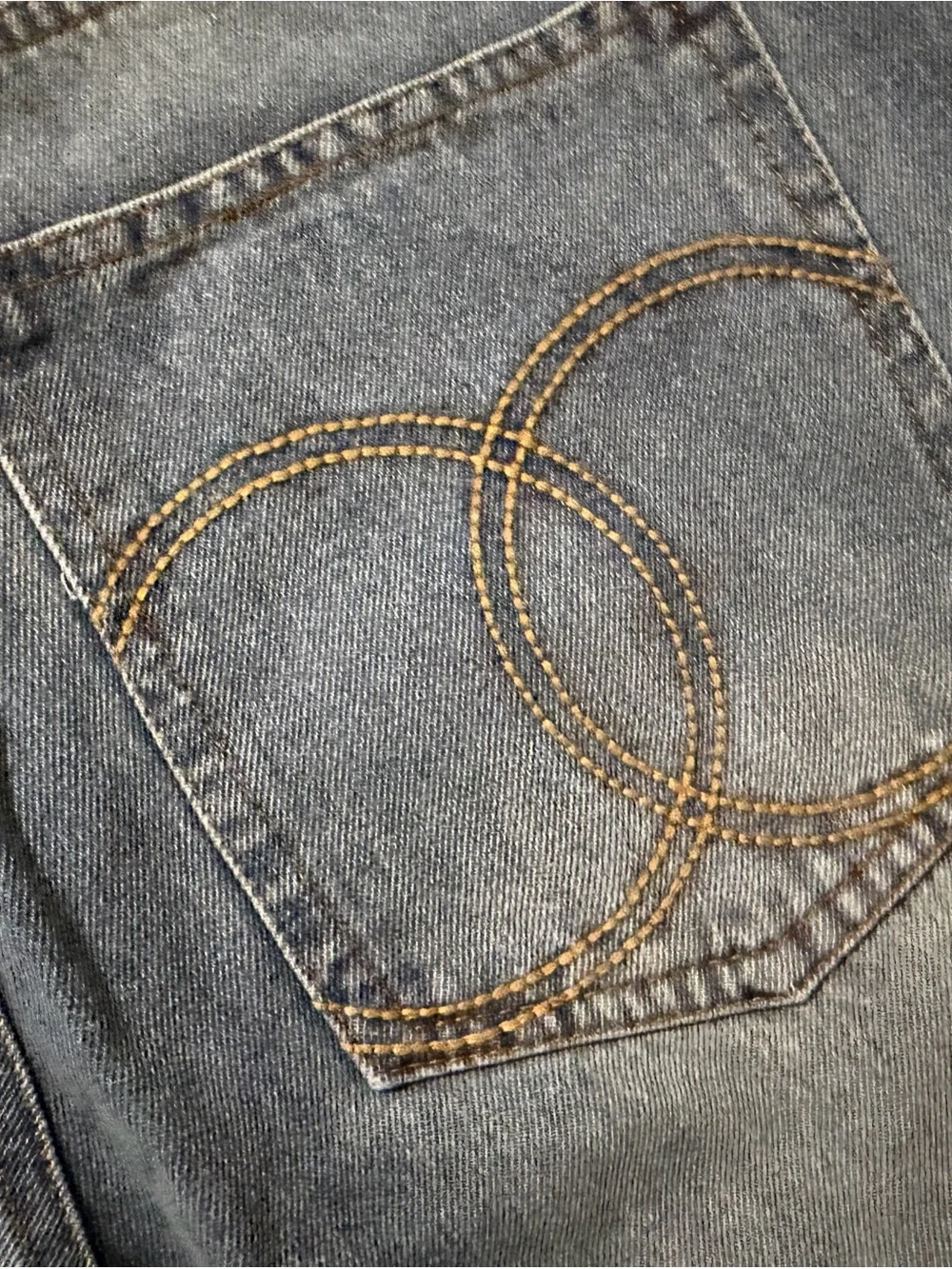 CHANEL Light Wash Wide-Leg Flared Jeans